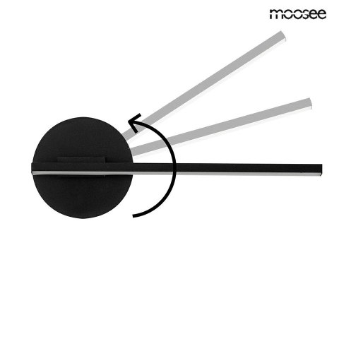 Moosee MOOSEE lampa ścienna HORIZON czarna