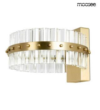 Moosee MOOSEE lampa ścienna SATURNUS WALL złota - LED, kryształ, stal szczotkowana