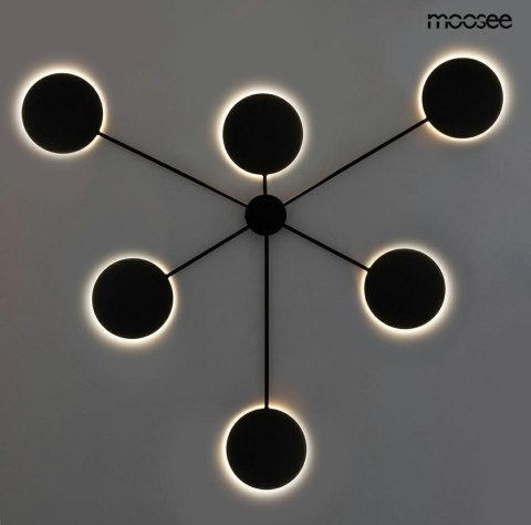 Moosee MOOSEE lampa ścienna SHADOW 6 czarna