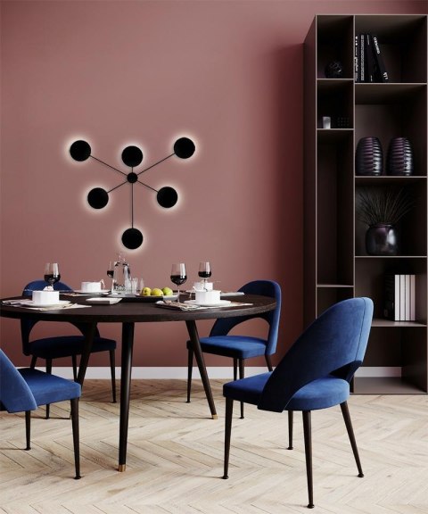 Moosee MOOSEE lampa ścienna SHADOW 6 czarna