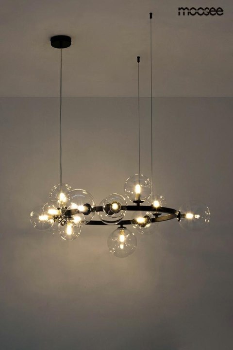 Moosee MOOSEE lampa wisząca ALURE 85 czarna