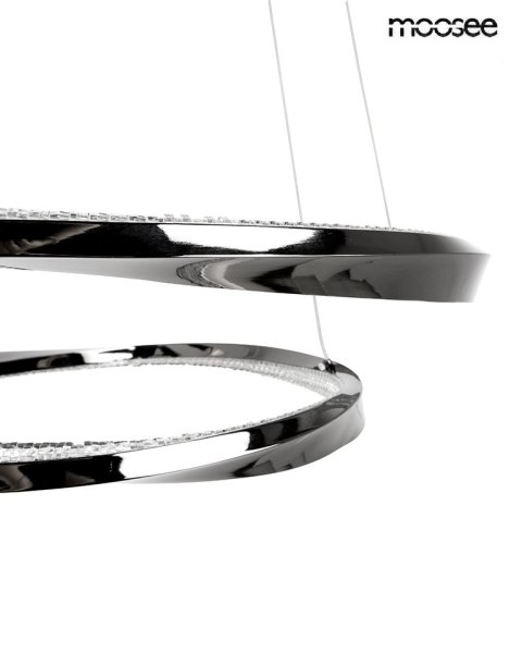Moosee MOOSEE lampa wisząca ANILLO 2 czarny chrom