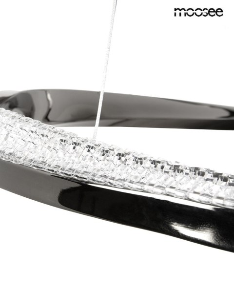 Moosee MOOSEE lampa wisząca ANILLO 2 czarny chrom