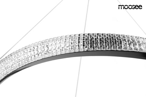 Moosee MOOSEE lampa wisząca ANILLO 80 czarny chrom