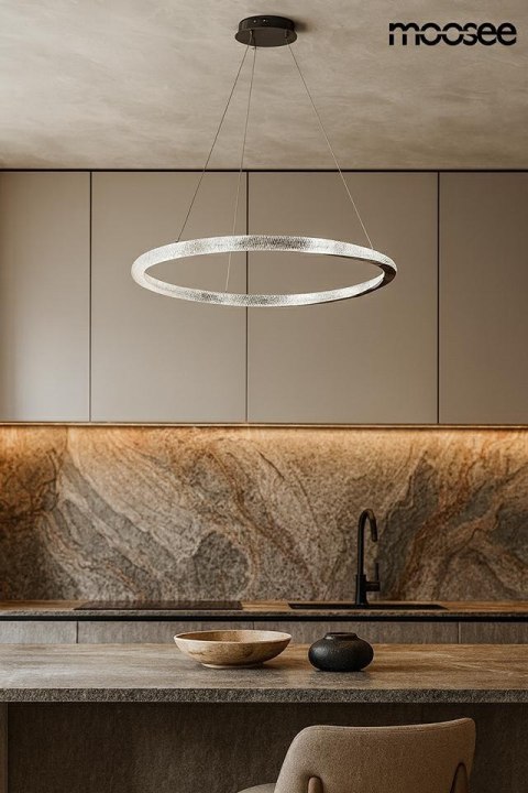 Moosee MOOSEE lampa wisząca ANILLO 80 czarny chrom