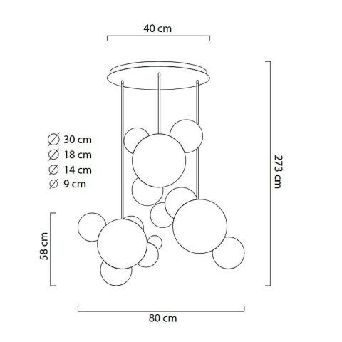 Moosee MOOSEE lampa wisząca CAPRI DISC 3 złota