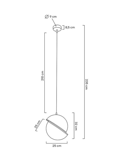 Moosee MOOSEE lampa wisząca GLOBE 25 złota