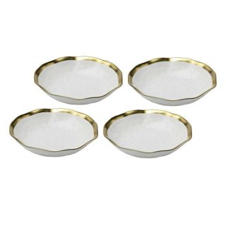 Kare Design KARE komplet 4 talerzy głębokich BELL 20 cm biało-złoty