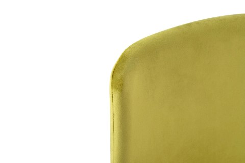King Home Krzesło DIEGO jasnozielone - welur, podstawa czarno złota