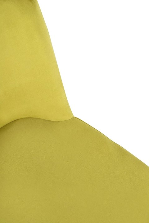 King Home Krzesło DIEGO jasnozielone - welur, podstawa czarno złota