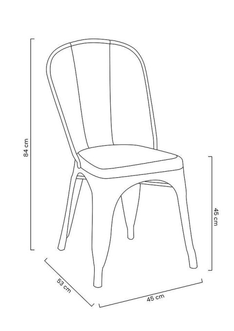 King Home Krzesło TOWER (Paris) - metal