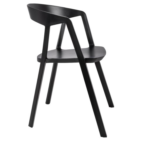 King Home Krzesło VIBIA czarne - polipropylen