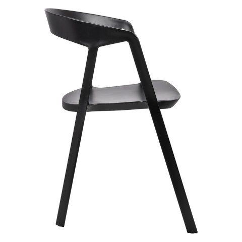 King Home Krzesło VIBIA czarne - polipropylen