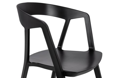 King Home Krzesło VIBIA czarne - polipropylen