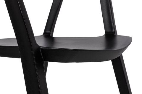 King Home Krzesło VIBIA czarne - polipropylen