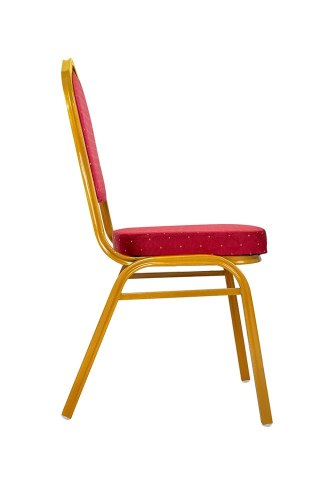 King Home Krzesło bankietowe / konferencyjne HEROS czerwone / złote