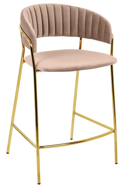 King Home Krzesło barowe MARGO 65 khaki / beżowe