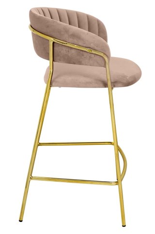 King Home Krzesło barowe MARGO 65 khaki / beżowe