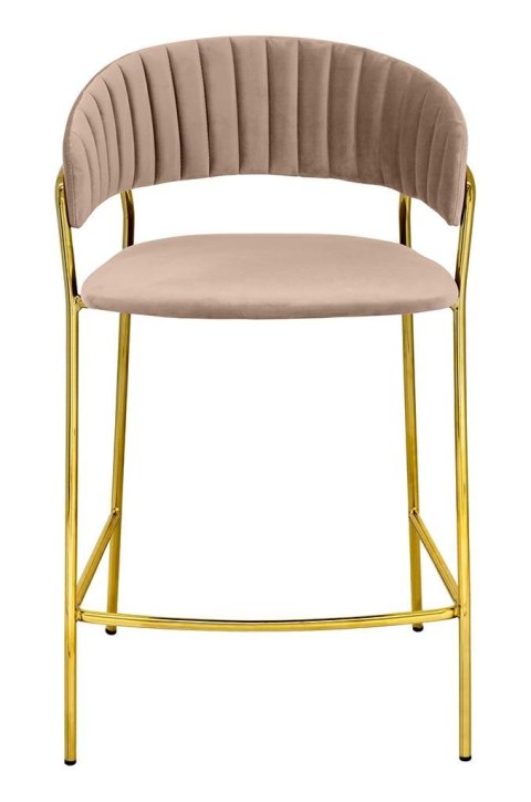 King Home Krzesło barowe MARGO 65 khaki / beżowe