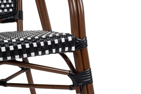 King Home Krzesło ogrodowe CAFE PARIS ARM brązowe rattan