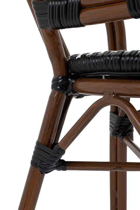 King Home Krzesło ogrodowe CAFE PARIS ARM brązowe rattan