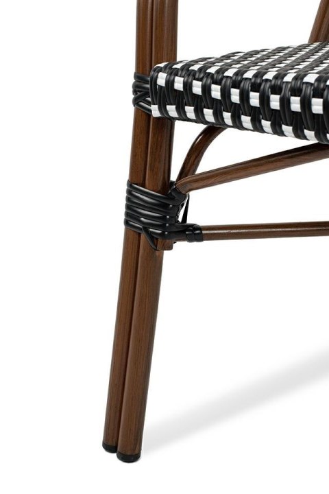 King Home Krzesło ogrodowe CAFE PARIS ARM brązowe rattan