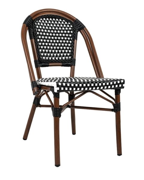King Home Krzesło ogrodowe CAFE PARIS brązowe rattan