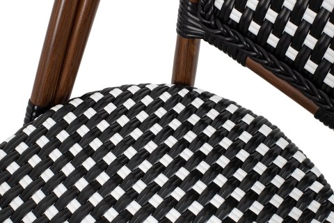 King Home Krzesło ogrodowe CAFE PARIS brązowe rattan