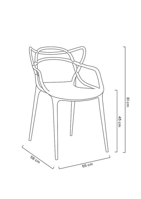 Modesto Design MODESTO krzesło HILO czarne-polipropylen