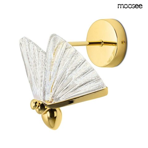Moosee MOOSEE lampa ścienna BUTTERFLY M złota