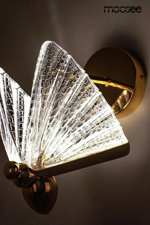Moosee MOOSEE lampa ścienna BUTTERFLY M złota