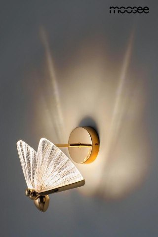 Moosee MOOSEE lampa ścienna BUTTERFLY S złota