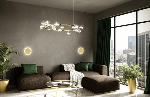 Moosee MOOSEE lampa ścienna SHADOW SUN 25 złota