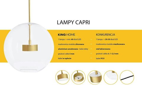 Moosee MOOSEE lampa wisząca CAPRI 4 złota