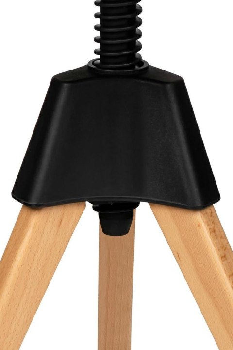 King Home Stołek JERRY czarny - polipropylen, drewno