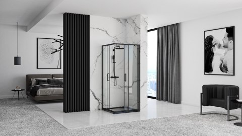 KABINA PUNTO BLACK 80x80