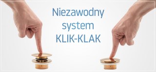 KOREK KLIK-KLAK UNIWERSALNY ZŁOTY