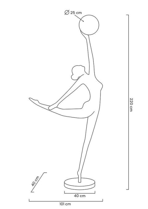 Moosee MOOSEE lampa podłogowa HUMAN BALLERINA 220 włókno szklane