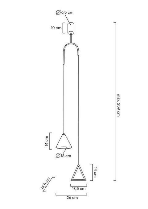 Moosee MOOSEE lampa wisząca ACUSTICA czarna