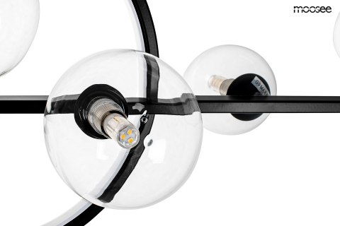 Moosee MOOSEE lampa wisząca ALURE LINE TWIN 90 czarna