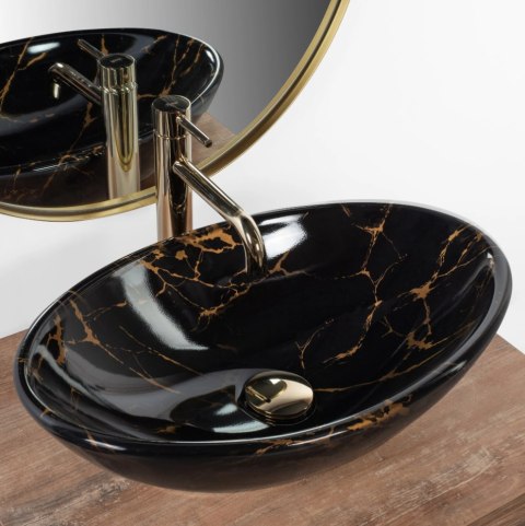 UMYWALKA PAMELA BLACK MARBLE SHINY - NABLATOWA