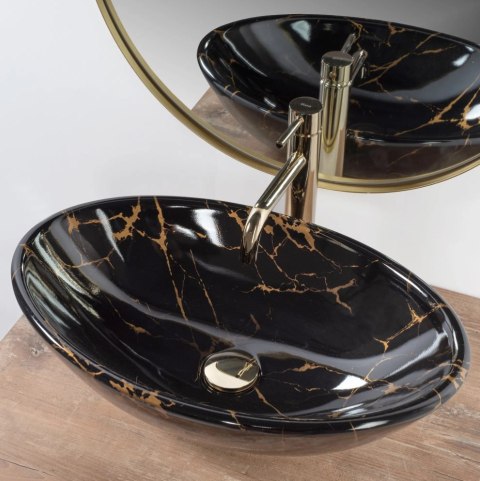 UMYWALKA PAMELA BLACK MARBLE SHINY - NABLATOWA
