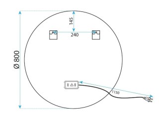 LUSTRO LED MMJ BRUSH GOLD 80cm