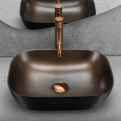 UMYWALKA BELINDA BLACK BRUSH/COPPER - NABLATOWA