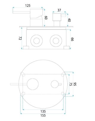 ZESTAW NATRYSKOWY PODTY LUNGO DIAMOND CHROM + BOX