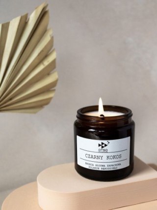 Świeca sojowa CZARNY KOKOS - świeca sojowa zapachowa OTSO - 120 ml
