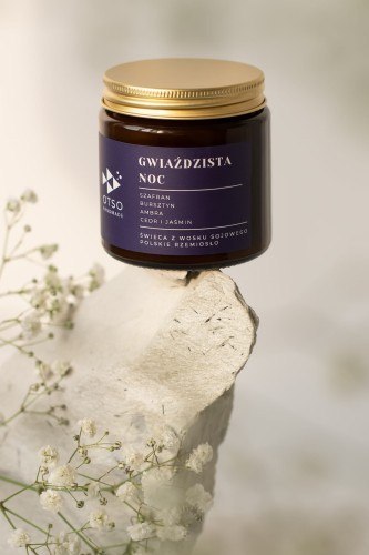 Świeca sojowa Gwiaździsta noc - świeca sojowa zapachowa - 120 ml