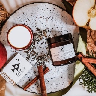 Świeca sojowa JABŁKO Z CYNAMONEM - świeca sojowa zapachowa OTSO - 120 ml