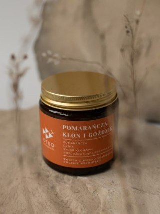 Świeca sojowa Pomarańcza, klon i goździk - świeca sojowa zapachowa - 120 ml