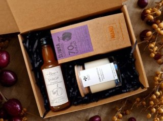 Zestaw prezentowy Dynia i śliwka - box prezentowy, pomysł na prezent